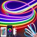 Tuya COB LED Strip Light 5V USB Smart WIFI Strip Lights Tape Addressable Flexible RGBIC APP Control Support Alexa  Home. 