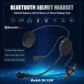 BT5.2 Motorcycle Helmet Headset Wireless Handsfree Stereo Music Player Headphone Noise Reduction Moto Earphone With 2-in-1Mic. 