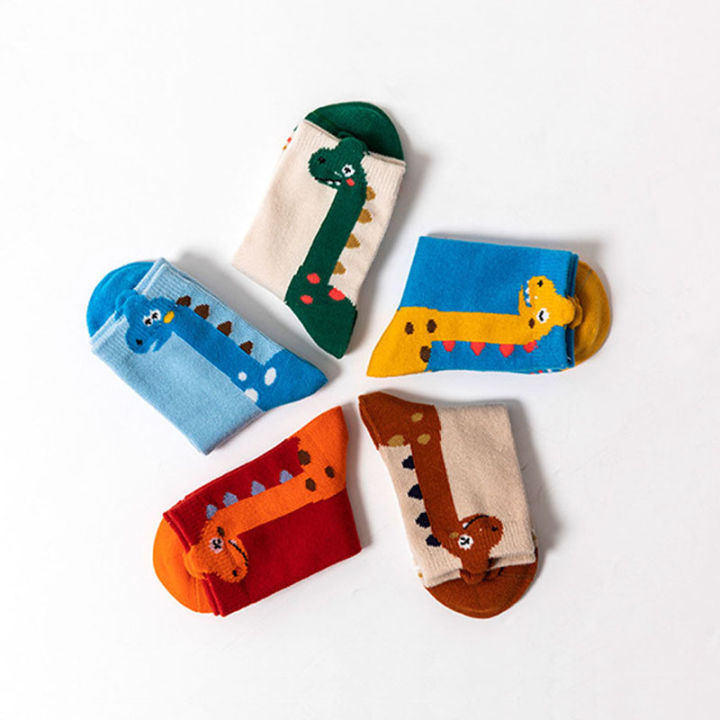 5%20Pairs%20Kids%20Socks%20Cartoon%20Dinosaur%20Pattern%20Comfortable%20Children%20Socks%20For%20Boys%20And%20Girls%20-%20Image%205