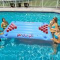 Inflatable Swimming Pool Floating Row Cuphole  Table Water Lounge Chairs Portable Water Hammock Sleeping Bed. 