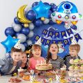 Space Theme pack of 54 pcs set Birthday Decoration Items for Boy Set of 54 Pcs Space Birthday Decoration Items for Girl | Planet Theme Birthday Decoration. 