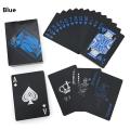 Waterproof, Pure Black, Wear-resistant And Durable Plastic Poker Board Game Cards PVC Magic Poker Cards Casual Game Poker Cards. 