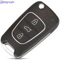 jingyuqin Xhorse XKHY02EN Wire Remote Key For Hyundai Flip 3 Buttons English. 