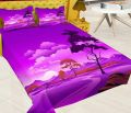 King Size Cotton Bed Sheet with Matching 3 Pillow Covers.