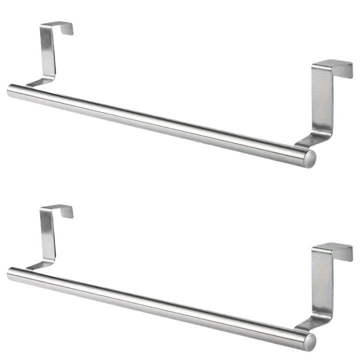 Door Back Towel Holder Rack, Stainless Steel No Drilling Kitchen ...