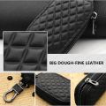 Anti Scratch Key Fob Cover Case Leather Smart Keychain Holder Car Key Case Black Color. 