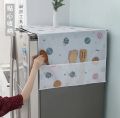 Premium Quality Fridge Cover for Double Door - Fridge Upper Dust and Pollution Multi Leaf stylish Design Fridge Top Cover.