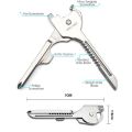 Edc Gear Mini Utility Key Shape Ring Pocket Opener Screwdriver Keychain Kit Tool Survive Multi Tactical Multipurpose Knife. 