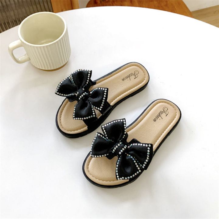 2026%20New%20Bow%20Flats%20Open%20Toe%20Slide%20Sandals%20Non-slip%20Flip%20Flops%20Children%20Home%20Slippers%20Kids%20Girls%20Summer%20Cute%20Beach%20Slippers%20Shoe%20-%20Image%206