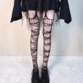 Gothic Bat Long  Fishnet Stockings Women Harajuku Alternative Mesh Bat Tights Lingerie Skin Thigh High Garters Hosiery. 