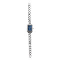 Women Square Drill Point Scale Dial Quartz Steel Strap Watch. 