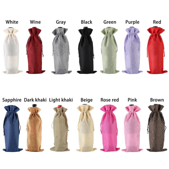 10pcs%20New%20Wine%20Bags%20Red%20Wine%20Bottle%20Covers%20%20Champagne%20Pouch%20Burlap%20Packaging%20Bag%20Wedding%20Party%20Decoration%20Wine%20Bags%20-%20Image%203