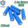 18650 Li ion Cell Rechargeable new | 3.7V to 4.2V |Actual Capacity 1500mAh+ tested| Mass 42g. 