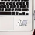 2pcs Cute Goose Laptop Stickers Removable Laptop Decals Waterproof Stickers Notebook Computer Decoration for Adults.