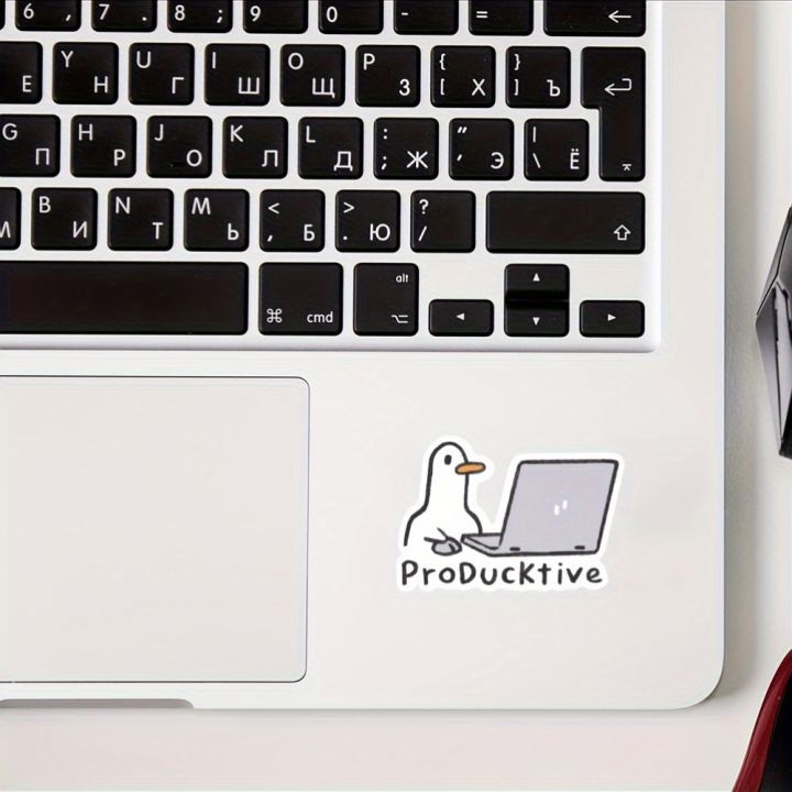 2pcs%20Cute%20Goose%20Laptop%20Stickers%20Removable%20Laptop%20Decals%20Waterproof%20Stickers%20Notebook%20Computer%20Decoration%20%20for%20Adults%20-%20Image%203