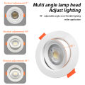 1-10pcs LED Change Color 3 CCT 3000K 4000K 6000K LED Ceiling Spotlight Embedded Light 7W AC 110V 220V Adjust 90° Lighting Spot.