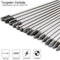 Extra Long 100mm Rotary Rasp File Carving Grinder Abrasive Tools Carbide Burr Alloy Bits Milling Cutter Drill For Metal Wook. 