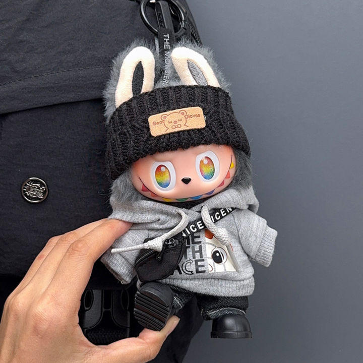 [No Doll] Doll Clothes Fashion Hoodie Pants Set for Labubu V1 V2 V3 Idol Dolls Trendy DIY Doll Clothing Accessories 
