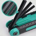 Folding Hexagonal Wrench Alloy Steel Set with Anti Rust, High Hardness, and Multifunctional 8-in-1 Hexagonal Combination. 