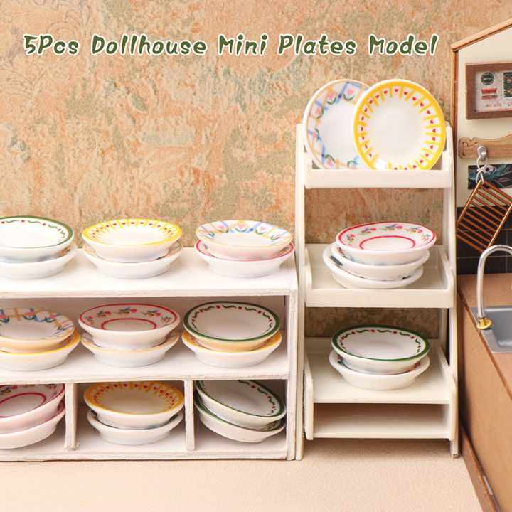 5Pcs%201/12%20Dollhouse%20Mini%20Plates%20Dishes%20Model%20Dollhouse%20Simulation%20Kitchen%20Decoration%20Dolls%20House%20Accessories%20Pretend%20Play%20Toys%20-%20Image%203