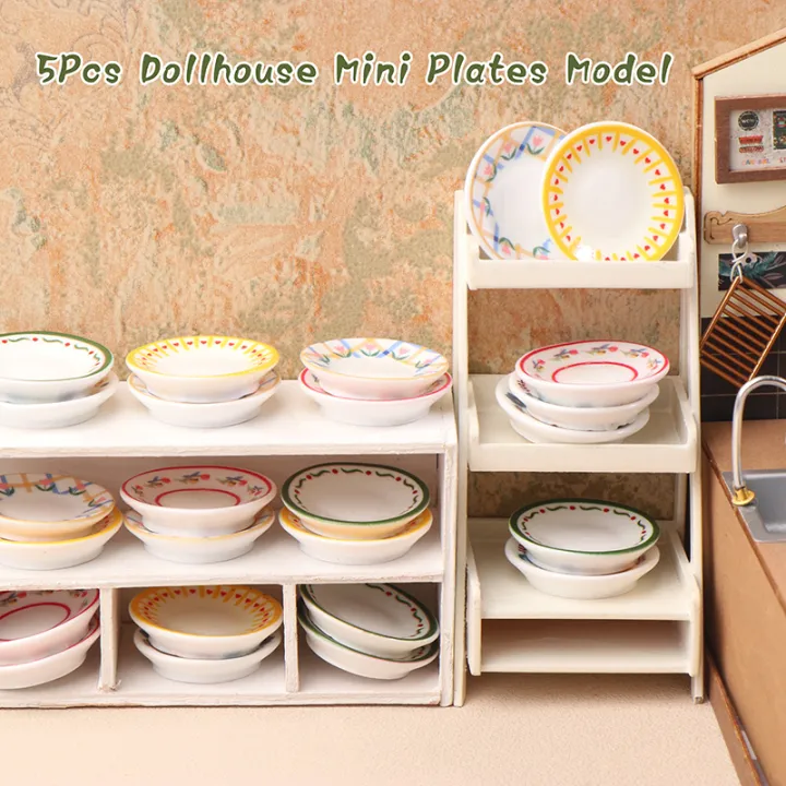 5Pcs%201/12%20Dollhouse%20Mini%20Plates%20Dishes%20Model%20Dollhouse%20Simulation%20Kitchen%20Decoration%20Dolls%20House%20Accessories%20Pretend%20Play%20Toys%20-%20Image%203