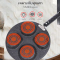 4 holes omelette pan and pancake pan can Fry heart eggs, not stick to the pan and cook non-stick pans.. 