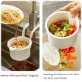 Self Cleaning Kitchen Sink Strainer Basket Press Automatic Dumping Waste Catcher Faucet Hanging Draining Basket Trash Filter. 