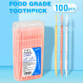 200Pcs/Box Double Head Dental Floss Interdental Toothpick Brush Brush Teeth Stick Dental Oral Care Toothpicks Floss Pick. 