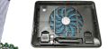 Massive 14 Steel Mesh Panel single Fan Blue LED Fan Adjustable Speed Control 10"-17" Laptop Notebook Cooling Pad.