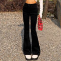Woman Elastic High Waist Bell Bottom Jeans Female High Street Designer Flare Pants Lady Fashion Blue Black Gothic Denim Trousers. 