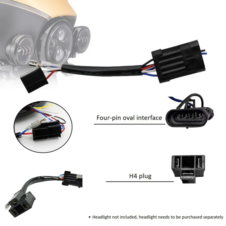 7"%20/%205.75"%20H4%20LED%20Headlight%20Wire%20Harness%20Adapte%20For%20Harley%20Touring%20Trike%20Road%20King%20FLHR%20FLHTP%20FLHX%202014%202015%20Headlamp%20Wire%20Plug%20-%20Image%205