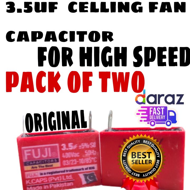 3.5 uf celling fan capacitor for high speed original fuji  brand warranty