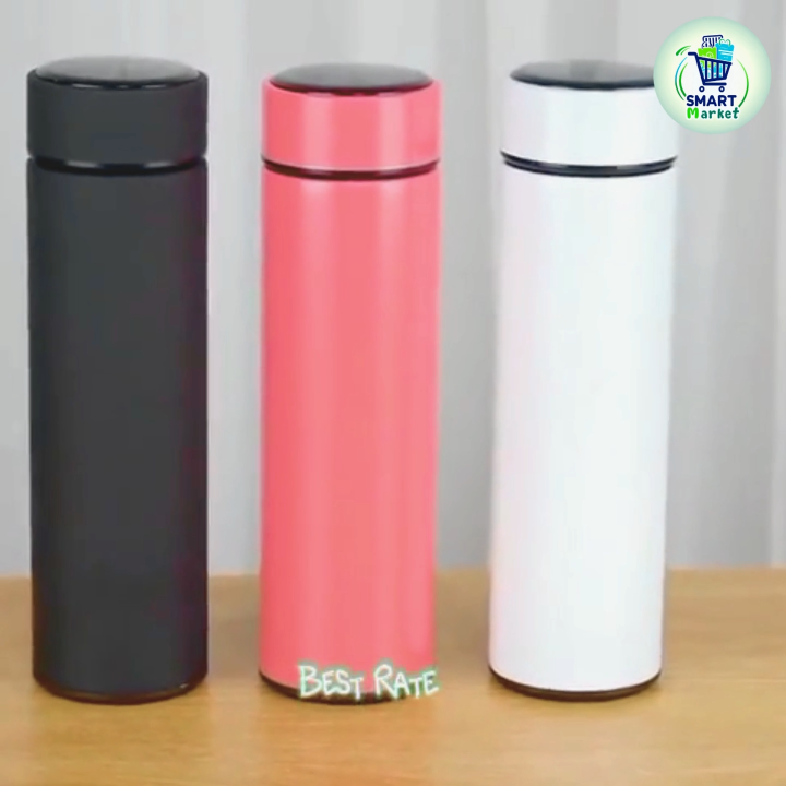 Smart Led Temperature Display Stainless Steel Water Bottle - Vacuum Insulated 500Ml - Stay Hydrated With This Smart Led Water Bottle