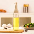 ModularTech Oil Bottle with Funnel Glass & Steel 500ml 300ml 200ml, Seasoning Bottle, Oil Dispenser with Nozzle, Bottle for Olive Oil, Mustard Oil, Cooking Oil, Cooking Oil Bottle,. 