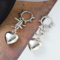 Goth Jewelry Thorn Heart Hoop Earrings Grunge Charms Earrings Punk Aesthetic Women Women Accessories Korean Fashion Earrings.