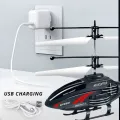 2 Channel Gesture Control Suspension Helicopter RC Remote Induction Aircraft With Charging LED Light Kids Toy for Boys. 