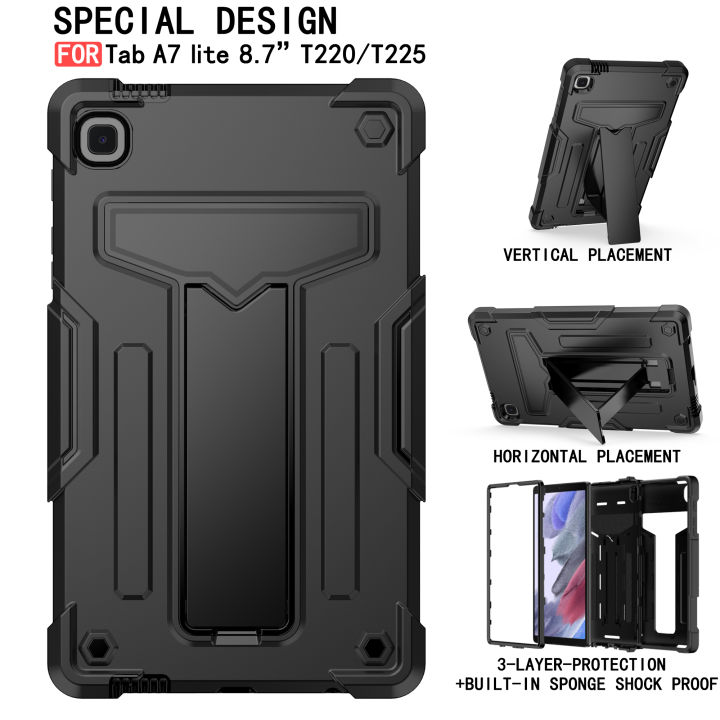 Case for Samsung Galaxy Tab A7 Lite 8.7 Inch 2021 (SM-T220/T225) Slim Heavy Duty Shockproof Rugged High Impact Protective Case