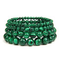 Natural Green Malachite Stone Bracelet 6/8/10mm Handmade Round Beads Bracelets Couple Energy Yoga Bracelet Men Women Jewelry Top.