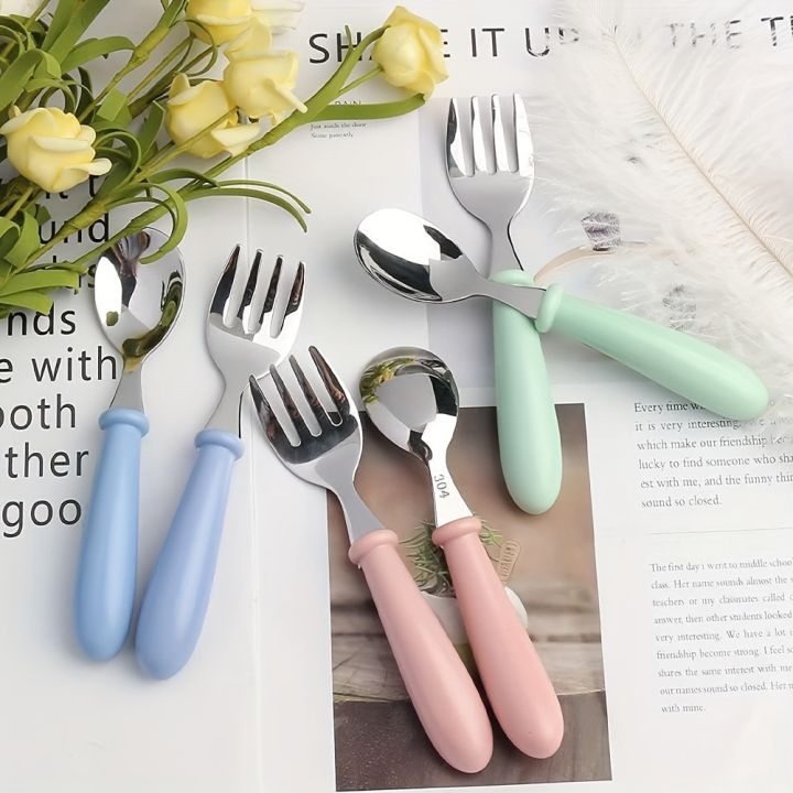 6%20PCS%20Toddler%20Utensils%20Stainless%20Steel%20Fork%20And%20Spoon%20Safe%20Baby%20Silverware%20Set,%20Kid%20Safe%20Utensils%20Children's%20Flatware%20Kids%20Cutle%20-%20Image%204