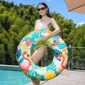 1PC Tropical Leaf Swim Ring - Reinforced PVC, Adult Underarm Float for Beach, Pool, Lake Summer.