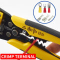 Crimper Cable Cutter Adjustable Automatic Wire Stripper Multifunctional Stripping Crimping Pliers Terminal Hand Tool. 