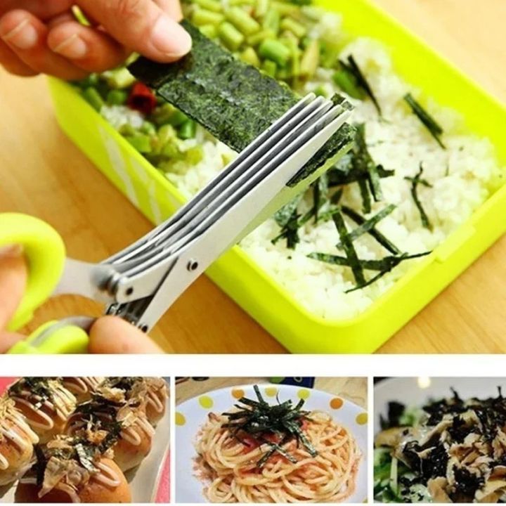Multifunctional%20Scissors%20Stainless%20Steel%203/5%20Layer%20Kitchen%20Scissors%20Scallion%20Cutter%20Pepper%20Herb%20Laver%20Spices%20Onion%20Cooking%20Tool%20-%20Image%204