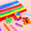 DIY velvet wire 100 PCs colorful twist twist twist bar length 30 cm thick velvet wire size 0.5-0.6mm build craft children's crafts children's crafts children's velvet wire. 