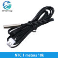 W1209 0.5m 1m Waterproof NTC Thermistor Accuracy Temperature Sensor 10K 1% 3950 Wire Cable Probe For Arduino W1401. 