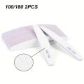 Half Moon 1/2/5/10/25/50Pcs Professional Nail File Lima 100/180 Grit Professional Sandpaper Cuticle Remover Buffer Files Manicur. 