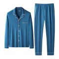 Men's Loose Fit Pajamas Set Soft Lyocell & Cotton Blend Breathable Sleepwear Cozy Home Loungewear Comfortable Pajamas. 