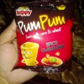 Pum pum hot and spicy chatkhara flavoured corn and wheat papar snacks 12 pcs pack. 