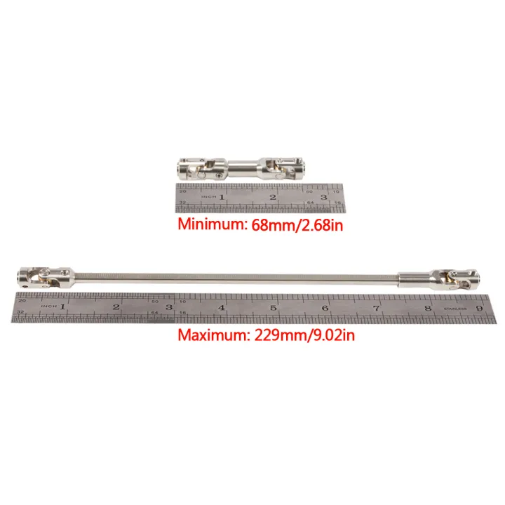 Steel%2068-229mm%20Cut%20to%20Length%20Driveshaft%20Universal%20Joint%20Drive%20Shaft%20for%201/10%20RC%20Crawler%20LCG%20Rigs%20Sportys%20Scalers%20Capra%20SCX10%20Pro%20-%20Image%202