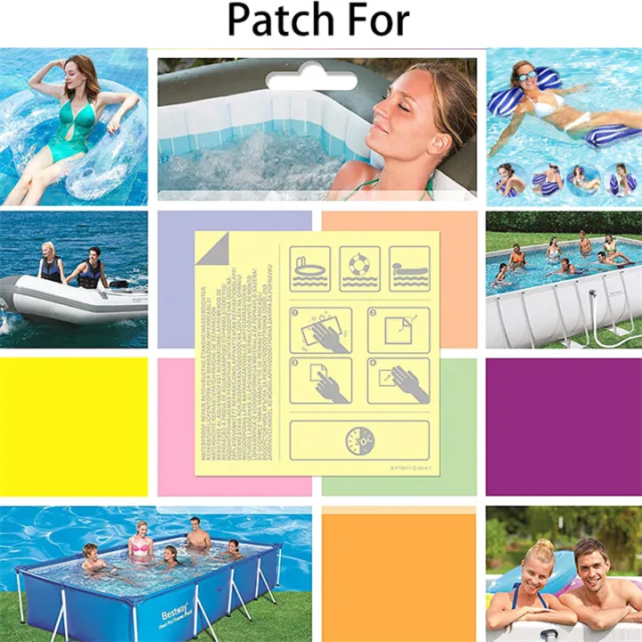 10pcs%20Swimming%20Pool%20PVC%20Repair%20Patch%20Waterproof%20Swimming%20Ring%20Repair%20Kit%20Inflatable%20Boat%20Repair%20Patch%20Swimming%20Pool%20Accessory%20-%20Image%204