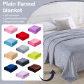 Coral Fleece Blankets For Beds Solid Soft Warm Thin Bedspread Sofa Cover Warm & Machine Washable Faux Fur Solid Blanket. 
